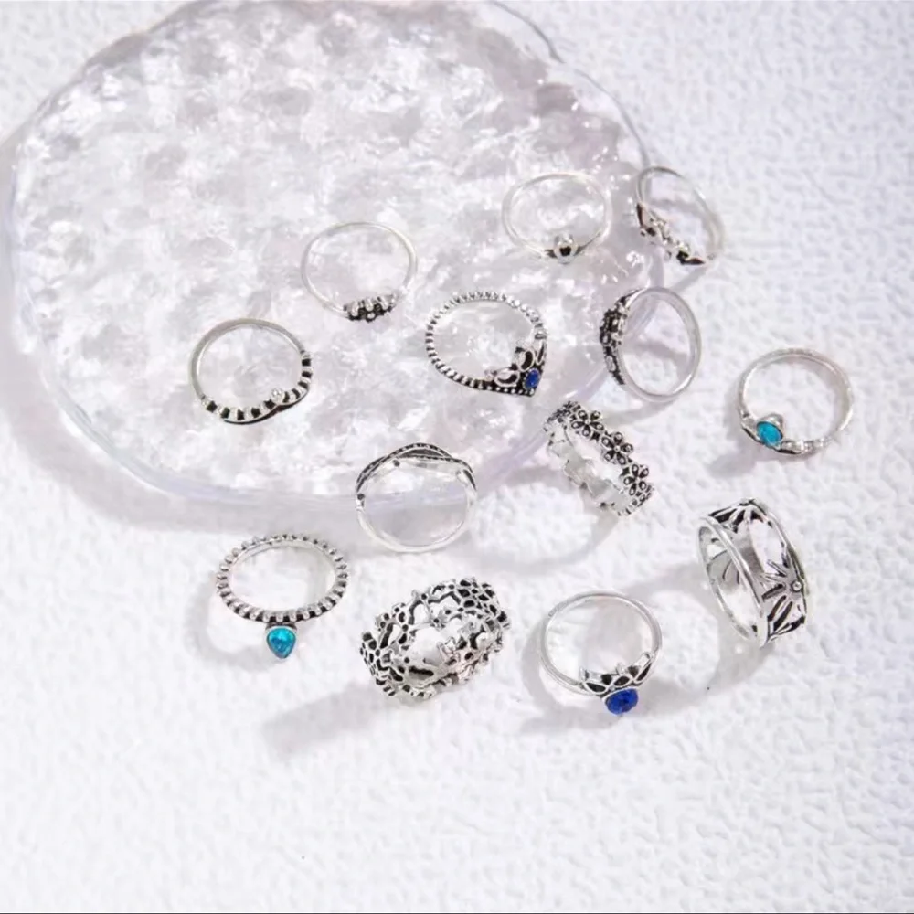13-Piece Boho Ring Set - Picture 4 of 5